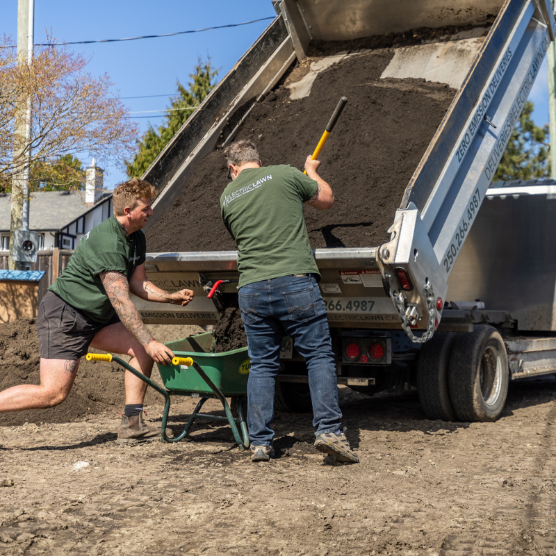 Electric Lawn - Victoria, BC - soil delivery